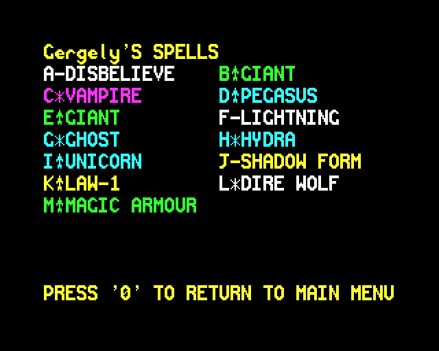 My spells